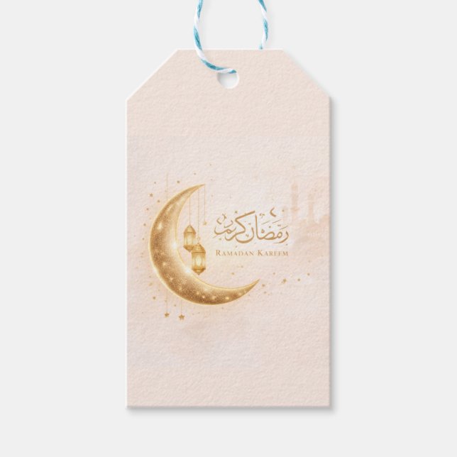 Minimal Gold Ramadan Kareem Stick– Elegant Islamic Geschenkanhänger (Vorderseite)