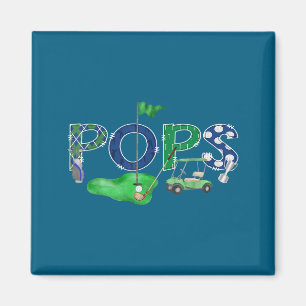 Minimal Golf Pops Hole One 1. Magnet