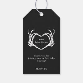 Minimal Goth Skeleton Hands Baby Shower Gevor Geschenkanhänger