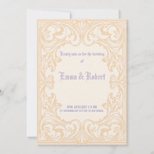 Minimal gotische Hochzeit Einladung