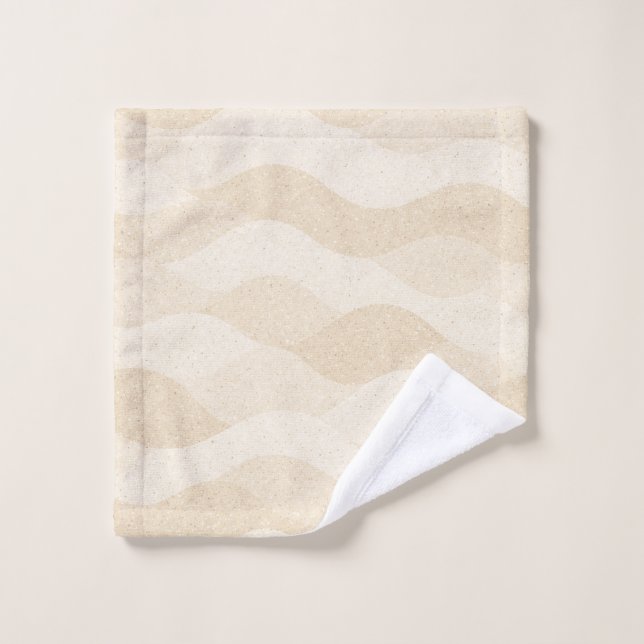 Minimal Grain Texture ,Soft, Neutral pattern Badhandtuch Set (Waschlappen)
