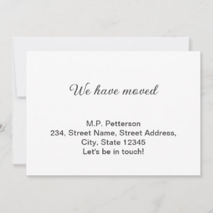 Minimal grau haben wir hinzugefügt Namen Adresse T Einladung