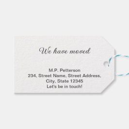 Minimal grau haben wir hinzugefügt Namen Adresse T Geschenkanhänger