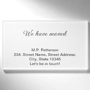 Minimal grau haben wir hinzugefügt Namen Adresse T Namenschild