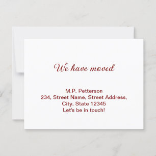 Minimal grau haben wir hinzugefügt Namen Adresse T Postkarte