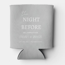 Minimal grau weiß die Nacht vor der Hochzeit Dosenkühler