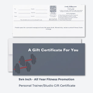 Minimal Gray White Wellness Geschenkgutschein