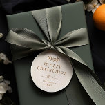Minimal Greenery Simple Merry Christmas Geschenkanhänger<br><div class="desc">Minimal Greenery Simple Merry Christmas Favor Tags</div>