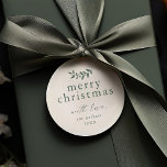 Minimal Greenery Simple Merry Christmas Geschenkanhänger<br><div class="desc">Minimal Greenery Simple Merry Christmas Favor Tags</div>