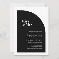 Minimal Half Arch Miss zu Mrs. Black & White Brida