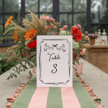 Minimal Hand-Drawn Doves Wedding Table Number Card Tischnummer<br><div class="desc">Elevate your reception decor with this Minimal Hand-Drawn Doves Table Number Card. The simple black line illustration of doves tied with a ribbon and an elegant frame gives this design a refined,  timeless appeal. Perfect for modern,  romantic,  or minimalist weddings — understated elegance that speaks volumes.</div>
