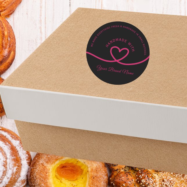 Minimal Hand made love heart Personalized Sticker (Von Creator hochgeladen)