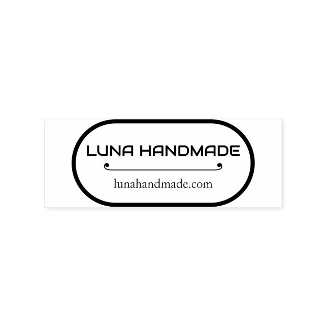 Minimal Handmade Business Address Stamp Gummistempel (Prägung)