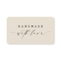 Minimal Handmade with Love Script Custom Logo 