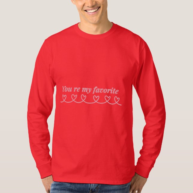 Minimal Heart Arrow Valentine T-Shirt (Devant)