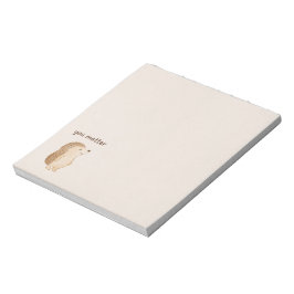Minimal Hedgehog “You Matter” Notepad Notizblock
