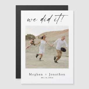 Minimal Hochzeitserlebnis Elopement Empfang Foto l Magnetkarte