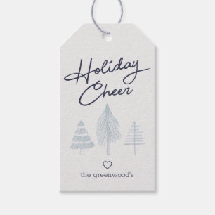 Minimal Holiday Cheer Geschenkanhänger