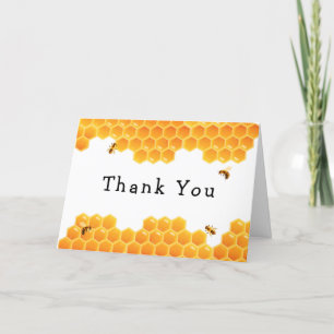 Minimal Honey Bumblebee Boy Baby Dusche Dankeskarte