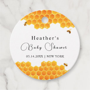Minimal Honey Bumblebee Boy Baby Dusche Geschenkanhänger