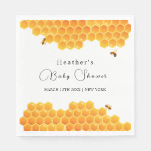 Minimal Honey Bumblebee Boy Baby Dusche Serviette