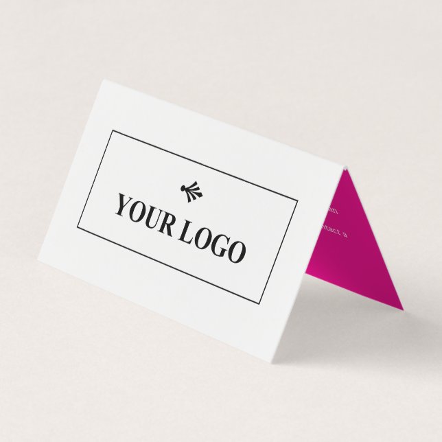 Minimal Hot Pink Ihr Logo Lash Artist Aftercare B Visitenkarten (Vorderseite)