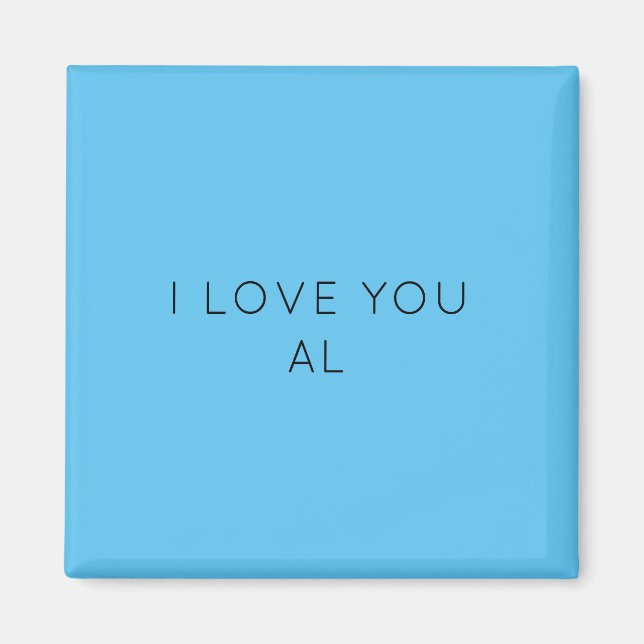 minimal I LIEBE IHNEN BLAU modern MAGNET (Vorne)