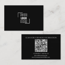 Minimal Ihr Logo hier schwarz und weiß QR-Code