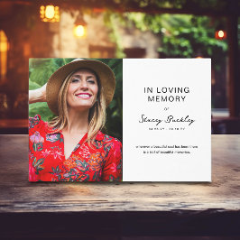 Minimal In Loving Memroy Photo Remembrance Gästebuch