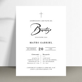 Minimal Invitaciones De Bautizo Para Nina Einladung