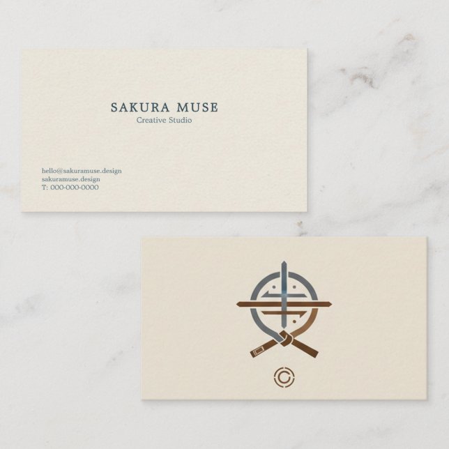 Minimal Japanese Business Card  Visitenkarte (Vorne/Hinten)