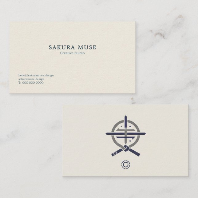 Minimal Japanese Business Card  Visitenkarte (Vorne/Hinten)