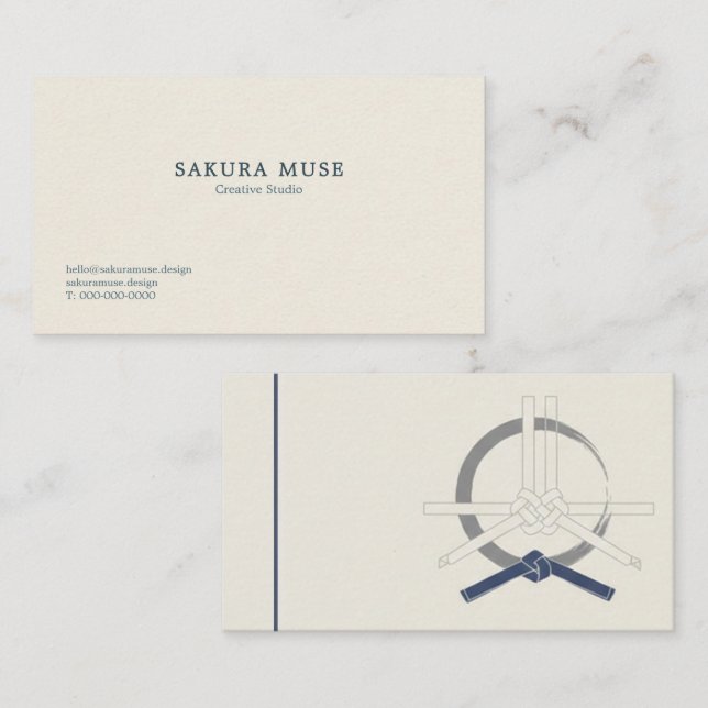 Minimal Japanese Business Card  Visitenkarte (Vorne/Hinten)