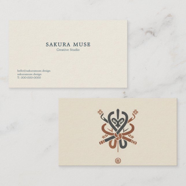 Minimal Japanese Business Card  Visitenkarte (Vorne/Hinten)