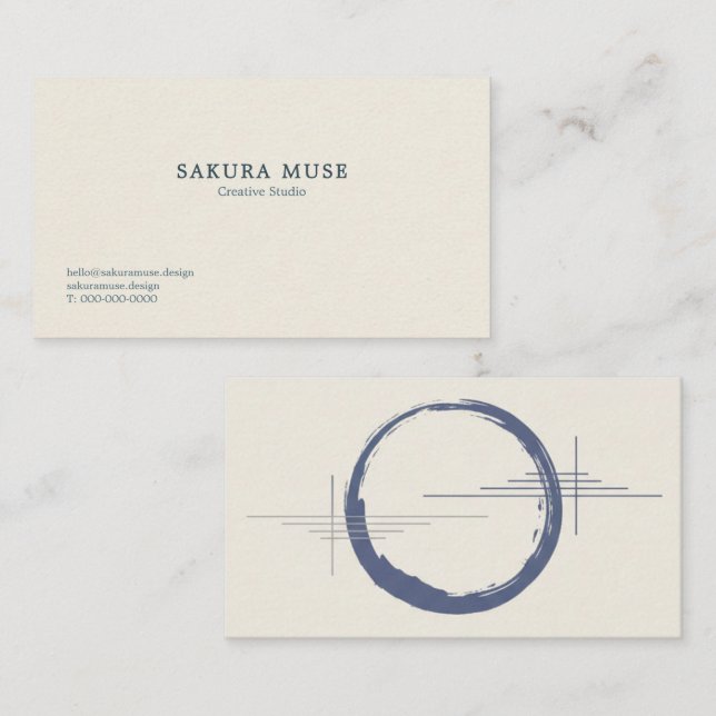 Minimal Japanese Business Card  Visitenkarte (Vorne/Hinten)