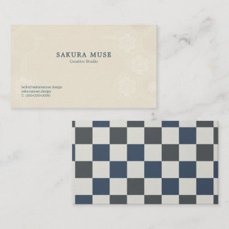 Minimal Japanese Kamon Business Card – Modern Visitenkarte