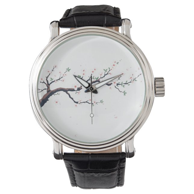 Minimal Japanese Tree Branch Armbanduhr (Vorderseite)