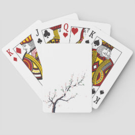 Minimal Japanese Tree Branch Spielkarten