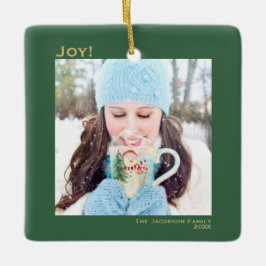 Minimal Joy Einfache Weihnachtsfeiertage Foto Gree Keramikornament