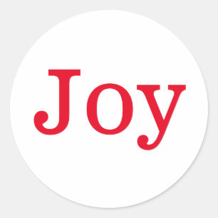 Minimal Joy Typografy Design Runder Aufkleber