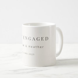 Minimal Just Engaged Mug | Warm White Kaffeetasse