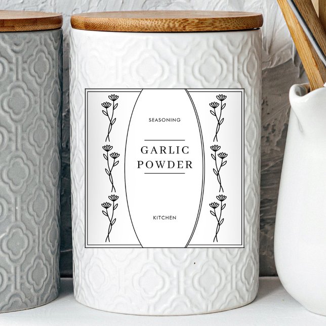 Minimal Kitchen Seasoning Pantry Jar Label (Von Creator hochgeladen)