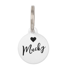 Minimal kostenlose Editable Pet Name Heart Telefon Haustiermarke