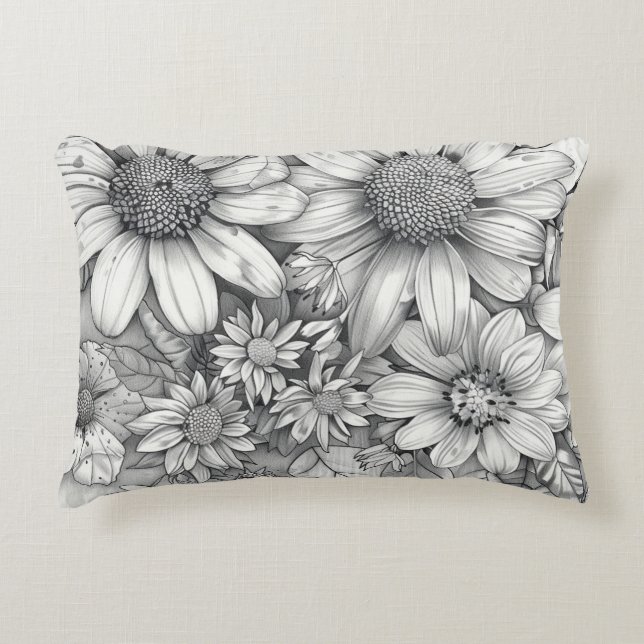 "Minimal kühl - Motivierend Schwarz-Weiß-Zitat P Dekokissen (Vorderseite)