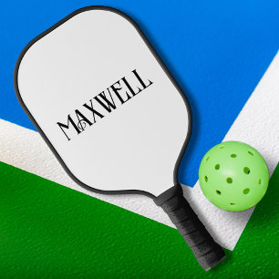 Minimal kühne elegante schwarze Typografie Familie Pickleball Schläger