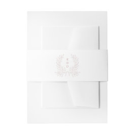 Minimal Laurel Formal Wedding K310 Einladung Bell Einladungsbanderole