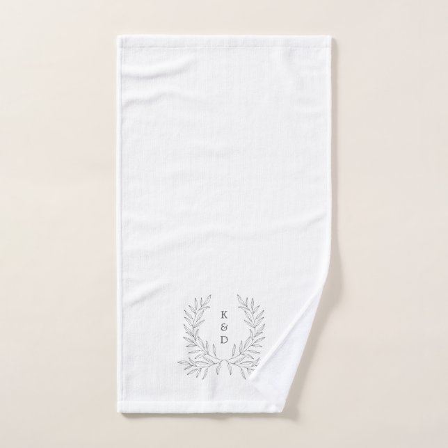 Minimal Laurel Formal Wedding K310 Handtuch (Handtuch)