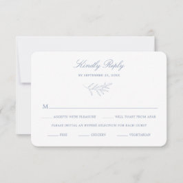Minimal Laurel Wedding RSVP Response Card K310