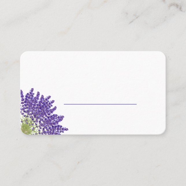 Minimal Lavender Wedding Tischnummer Platzkarte (Vorderseite)