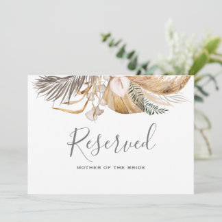 Minimal Leaf Boho Floral Wedding vorbehaltenes Zei Einladung